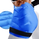 Atsuwell XL Hip Ice Pack Wrap, Gel Cold Pack für Hip Care, Reusable Ice Pack für Hip Replacement, Soft Plüsch gefütterte Kaltkompressur für Hip, Knie, Rücken, Blau