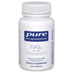 Pure Encapsulations CoQ10 60 mg | Coenzym Q10 Ergänzung für Energie, Antioxidantien, Gehirn und zelluläre Gesundheit, Kognition und Herz-Kreislauf-Unterstützung* | 120 Kapseln