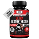 Kaya Naturals Ultra Testosteron - Men's Testosteron Booster mit Tongkat Ali, Horny Goat Weed, Tribulus - Natürliche Trainingsergänzung für Energie, Stamina und Stärke Booster - 90 Count
