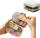 Travel Pill Organizer, Dispenser auf 10 große Komponenten, Portable Pill Bottle Organizer, Supplement Medication Holder große Kapazität Täglich, für Vitamine, Fischöle, Nahrungsergänzungsmittel (Weiß)