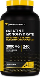 Primaforce Creatine Monohydrat Kapseln - 240 Kapseln, 3.000mg pro Servieren, Glutenfrei und nicht-GMO