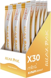Mitra9 Kava Pulver RelaxPak - Orange Dreamsicle Kava Extrakt Pulver-Packets | Mood Enhancer | Plant Based | Promotes Natürliche Beruhigung & Klarheit | Einfache offene Single-Serving Stick (30)