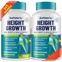 (Paket von 2) Höhe Wachstum Maximizer - Made in USA - Natürliche Höhe erhöhen Booster & Knochenwachstum Pillen - Grow Taller Supplement für Erwachsene, Jugendliche & Kinder - Vitamine für Jungen & Mädchen, um größer zu werden