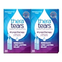 TheraTears Dry Eye Therapy Schmierende Augentropfen für trockene Augen, Konservierungsfreie Augentropfen, 30 Single-Use Vials (2 Pack)