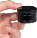 XHT Small Round Black Pill Box - Ein wasserdicht tragbare Pille Container für Tasche & Geldbörse, Reisemedizin Organizer, Kompakte Aluminium Pillbox Halter für Medikamente, Fischöl