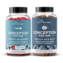 Eu Natural Conception für Ihn Kapseln und Empfängnis für Ihre Gummie Bundle - Fruchtbarkeit Ergänzungen für Männer und Frauen - 60 Ct Kapseln & 75 Ct Gummies