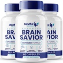 Brain Savior Brain Ergänzungen für Gedächtnis- und Fokuskapseln, BrainSavior Advanced Formula Brain Health Support - Maximum Strength Nootropics Brain-Savior Alle Natural Support Bewertungen (3 Pack)