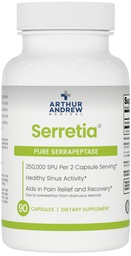 Arthur Andrew Medical, Serretia, Serrapeptase Formel für Muskel- und Sinusunterstützung, 90 Kapseln