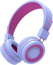 iClever BTH02 Kinder Bluetooth Kopfhörer, 93H Playtime, Faltbare, einstellbare Kopfhörer, Bluetooth 5.4, Kinder drahtlose Kopfhörer mit Mikrofon für IPad/Tablet/School/Travel, Lila