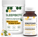 Natural Stacks Supplements Bundle - SleepBiotic Prebiotic Fiber (292g) + Serotonin Supplement (60caps) - für Mood & Energy Boost, Mental Health, Gut Health und bessere Schlaf