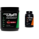 JYM Supplement Science PRE JYM 30 Servierungen - Schwarze Kirsche & Vita JYM Sport Multivitamin & Mineral Support, Vitamin A, C, B6, B12, E, K, Boron, Biotin, Kalium 60 Tabletten