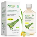 AloeCure USDA Organic Aloe Vera Juice Lemon Flavor - Hergestellt innerhalb von 12 Stunden Ernte - Natürliche Verdauungsergänzung für Balanced Stomach Acidity - Unterstützung Verdauungs- und Immungesundheit - 1 Btl x 16.7oz