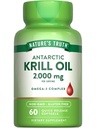 Nature's Truth Antarctic Krill Oil 2000mg Softgels | 60 Count | Omega-3 mit EPA & DHA | Non-GMO & Gluten Kostenlose Ergänzung