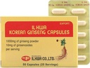 ILHWA Korean Ginseng Kapsel (500 mg*100 Kapseln, 50 Portionen) - 500 mg 100% reines koreanischen Panax Wurzelpulver. Ginsenosid 10 mg pro Portion.