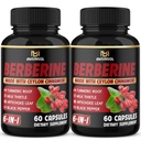 (2 Packs) Berberine Supplement Plus Ceylon Cinnamon, Turmeric, Artichoke, Milk Thistle, Black Pepper - 120 Kapseln - 4 Monate Versorgung
