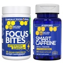 NATURAL STACKS Smart Caffeine + Focus Bites Bundle - Koffein & Paraxanthine Ergänzungen - Unterstützt Energie & Fokus* - No Jitters oder Crash - 90 Stück