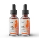 LUV-Gesundheit Flow Drops® – Energie-Ergänzung für Fokus, Mental Clarity & Immune Support - Adaptogene Pilze mit Lion’s Mane, Cordyceps, Reishi, Chaga & Turkey Tail – Vegan, Made in USA 60 Servietten