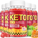Keto ACV Gummies - 1500MG ACV Keto Gummies für Damen - Apfelessig mit Mutter, Probiotika, Vitamine B6 B12 für Gut Digestion - Vegan & Non-GMO,5 Pack