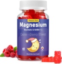 Magnesium Glycinate-Gummien mit GABA für Clam und Bed Time 400mg Zucker kostenlose Magnesium Glycinate-Ergänzung mit Vitamin D, B6 und CoQ10 für Ruhe &amp; Bed Time für Kinder Erwachsene