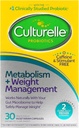 Culturelle Probiotic Capsules for Healthy Metabolism & Weight Management (Ages 18+) - 30 Count - Hilft Gewicht zu verwalten und Stoffwechsel von Fetten, Carbs & Proteinen zu fördern - Koffeinfrei