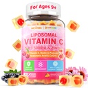 Liposomale Vitamin C 1000mg + D3 5000IU + Zink gefüllte Gummi, Folate 800mcg Kaubare Ergänzung, Elderbeere für Immun, Hyaluronsäure, VE, für Schönheit, Energie & Gesamtgesundheit, Zuckerfrei, Natürlich