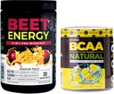 Nutrology Beet Natural O2, Pre Workout Powder, Passion Fruit Flavor (30 Servierungen) BCAA Natural, Plant Based BCAA Powder, Lemonade Flavor (30 Servierungen)