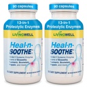 HEAL-N-SOOTHE Joint Support Supplements - Proteolytische Enzyme wie Bromelain & Papain, mit Boswellia, Turmeric & Ginger- Promotes Protein Digestive Function & Body Defense Wellness- 90 Count (2 Pack)