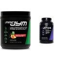 PRE JYM 30 Serviergeräte Ananas Erdbeere & JYM ZMA Zink/Magnesium Kapseln Ergänzung 90 Vegetarische Kapseln
