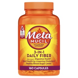 Metamucil Daily Fiber Supplement, 160 Capsules
