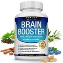 Toplux Brain Supplement Nootropic – Brain Pillen Vitamin mit DMAE, Bacopa Monnieri, L-Gutamine, für Männer Frauen, 60 Kapseln, Ernährung