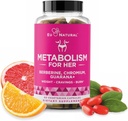 Metabolismus für sie - Appetit & Metabolismus Unterstützung für Frauen - Curb Cravings, Reduce Caloric Intake & Promote Feelings of Fullness - Berberine, Chromium Picolinate & Guarana - 60 Veg Capsules