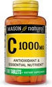 MASON NATURAL Vitamin C 1000 mg, 100 Tage Versorgung, Unterstützt gesundes Immunsystem, Antioxidans und essentielle Nährstoffe, 1 Packung