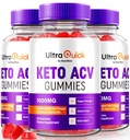 (3 Pack) Ultra Quick Keto ACV Gummis, Ultra Quick Keto ACV Gummis Weight Loss Support, Natural Keto+ACV, Premium Keto Plus ACV Formula, Apple Cider Essig Gummy, Official UltraQuick (180 Gummies)