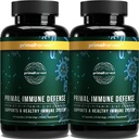 Primal Harvest Primäre Immunabwehr: 10-in-1 Immununterstützung mit Probiotika, Zink, Vitamine C, B6, D3 & K2, Immun Booster für Erwachsene 60 Kapseln (2-Pack)