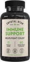 Crystal Star Immune Support Supplement (60 Kapseln) - Kräuter Immun Booster für eine proaktive Multi-System Verteidigung - Echinacea, Goldenseal, Yarrow & Elecampane - Non-GMO