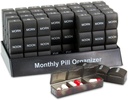 Deke Home - Monatliche Pille Organizer 3 Mal pro Tag, 30 Tage Pille Box mit PM Kompartments, Große monatliche Medizin Organizer für Vitamine, Nahrungsergänzungen und Medikamente, Travel-Friendly Pill Case, BPA kostenlos