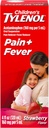 Kinder Tylenol Oral Suspension Medizin, Kinder-Flüssigmedizin Schmerzen & Fever Reducer für Kalt + Flu Symptome, Aspirin-, Ibuprofen- & Alkohol-frei, Erdbeere, 4 fl. Unze