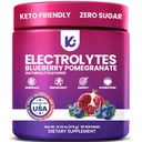 Keppi Elektrolyte Pulver – Blueberry Pomegranate Flavor 50 Servierungen – Keine Zucker Hydration Ergänzung mit Kalium, Magnesium, Natrium – Keto, Vegan, Fasting-Friendly, Zero Calorie Elektrolyt Getränk