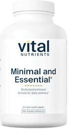 Vital Nährstoffe Minimale und essentielle Multivitamin | Vegetarisch Ein pro Tag Multi Vitamin, Mineral, & Antioxidante Ergänzung * | Iron-Free | Gluten, Dairy, Soy Free | Non-GMO | 180 Kapseln