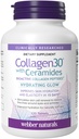 Webber Naturals Collagen30 mit Ceramide, Bioactive Collagen Peptides, 120 Tabletten, Hydrating Glow, Hilft die Haut Hydration, Elastizität und Glatte, Non GMO, Dairy & Gluten kostenlos zu verbessern