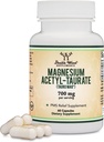 Magnesium Acetyl-Taurat (ATA MG, TauroMag) Neuartige und patentierte Form von Magnesium für PMS und Cramp Relief (60 Kapseln, 350mg) PMS Relief Magnesium Beilage durch Doppelte Holz Beilagen