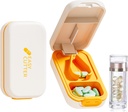 Pille Cutter | Beste Pille Cutter für kleine oder große Pillen | Design in den USAs Schneidet Vitamine | Pille Splitter mit Crystal Acryl Pille Box
