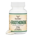 Ergothioneine Ergänzung (EGT) 30mg reines, pflanzenbasiertes L-Ergothioneine Per Capsule, 60 Count (May Support Longevity and Healthy Aging) Non-GMO, Gluten Free, Vegan Safe by Double Wood