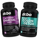 Aktivierte Charcoal & Colon Cleanser Detox - Bio-Kokoskohle Pillen & Colon Cleanse für Stomach Gas Bloat & Regularity - Bowel Bewegungsergänzungen für Stomach Bloating, Gut Support