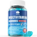 Men's & Women's Sugar Free Methylated Multivitamin 50 Plus mit Glucosamine Chondroitin MSM, Iron Free Gummies für Senior mit Multi Vitamin D3 K2 & A C E, B Complex - 60 Count (Pack von 1)
