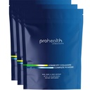 ProHealth Longevity Collagen Peptides Powder - für Menschen über 40. 20g Multi Collagen. 2g Pro-Collagen. Hyaluronsäure. Typ I, II, III, V, X für Gelenke, Knochen, Haare, Haut, Muskeln, Gut - (3 Pack)