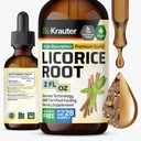 BIO KRAUTER Licorice Root Tincture - Licorice Root Extract for Digestive Support - Alkohol und Zuckerfrei - Vegan Drops 2 Fl.Oz.
