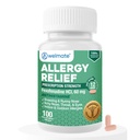WELMATE - Allergy Relief - Fexofenadin HCl 60 mg - 12 Hour Non-Drowsy Antihistamine - Sneezing - Runny Nose - Itchy Eyes, Nose & Throat - Indoor & Outdoor Allergy Relief Tablets - 100 Count