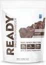 Ready® Protein Powder – 25g Whey Protein, 120 Kalorien, 0g Hinzugefügt Zucker – 7 einfache Zutaten – keine künstlichen Additive – Glutenfrei, sauber & natürlich – Schokolade (1 Pound Bag)