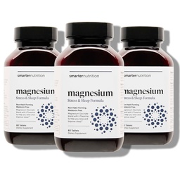 Smarter Nutrition Magnesium Complex - Chelat Magnesium Glycinat + Citrat, Malat für Schlaf, Entspannung, Muskel & Nerves + Klinisch bewährte L-Theanin, Non-GMO-180 Tablet[90-Day Supply]